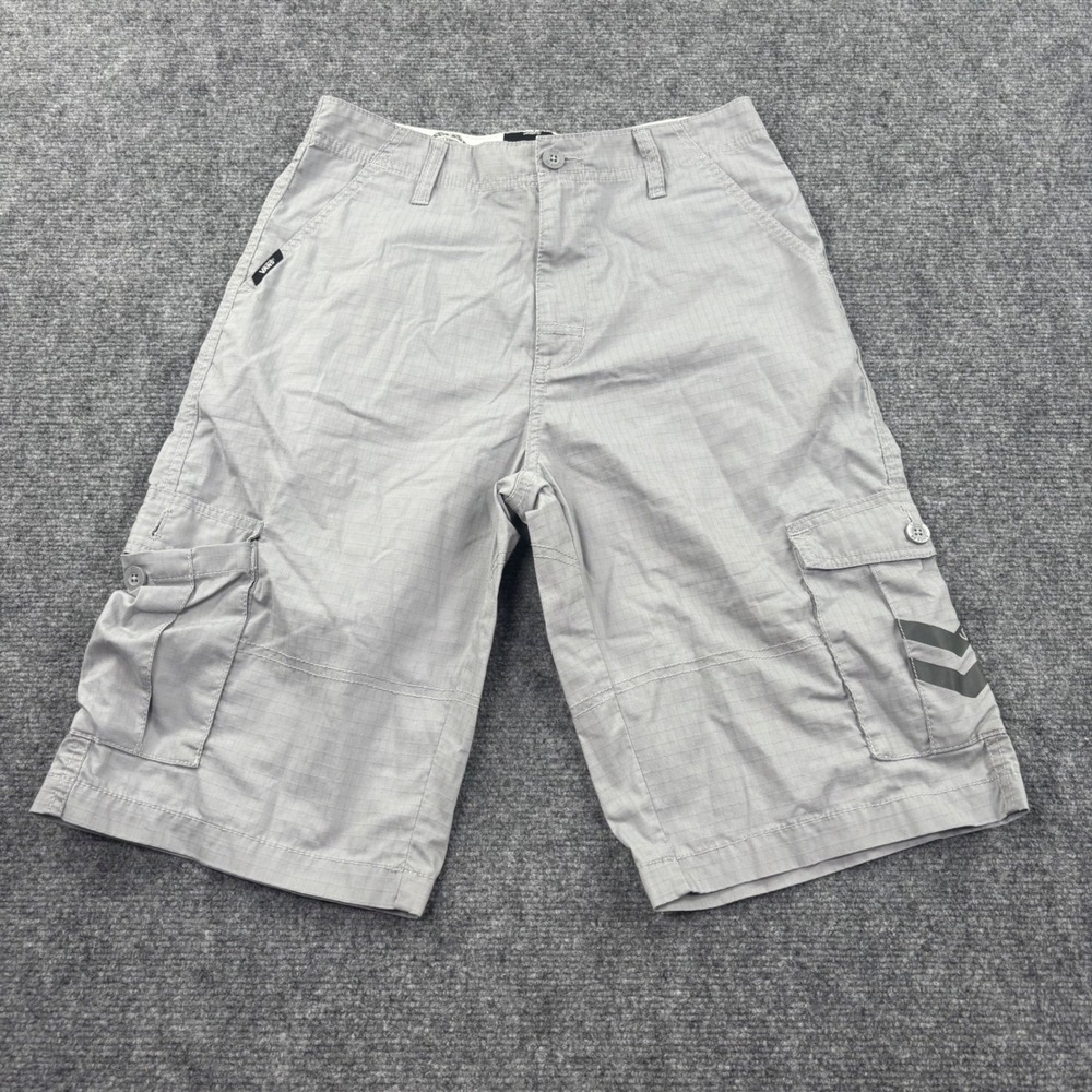 Vans Cargo‎ Shorts 18 Gray Ripstop Cotton Blend Utility Skater Mens